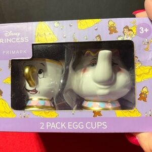 Disney Princess Egg Cups with Red and White Accents